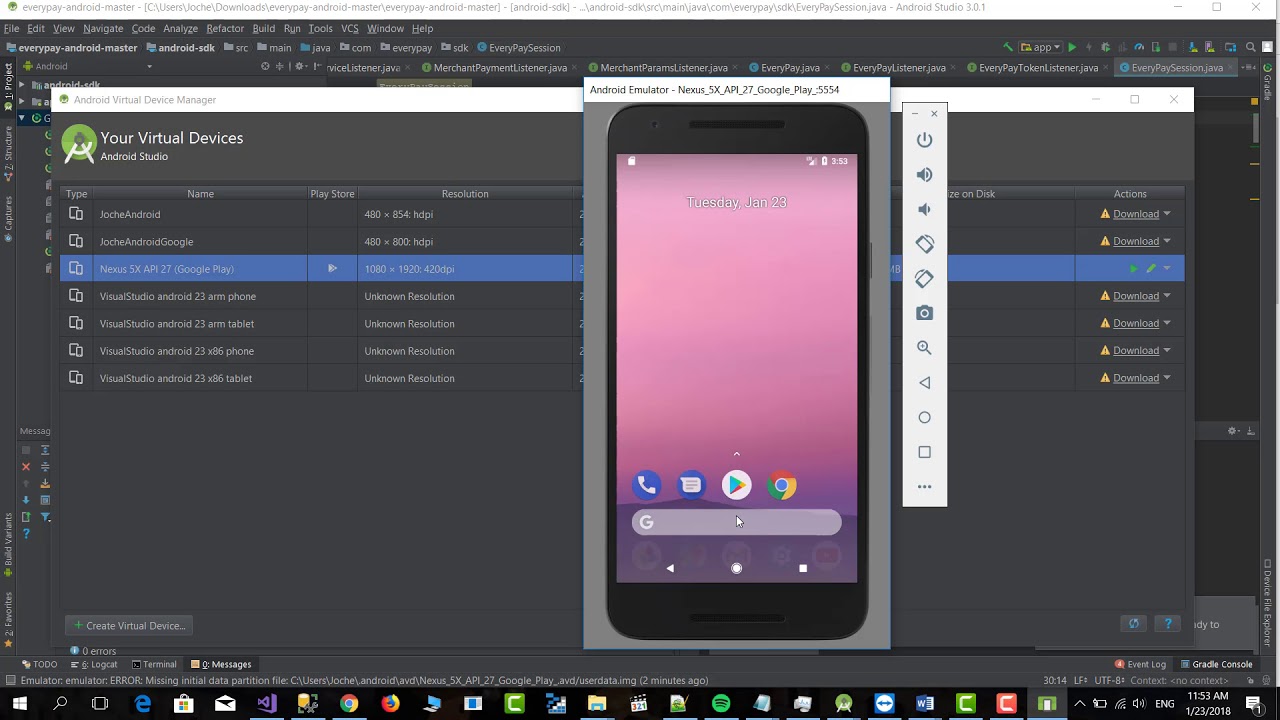 can you run an android emulator on mac